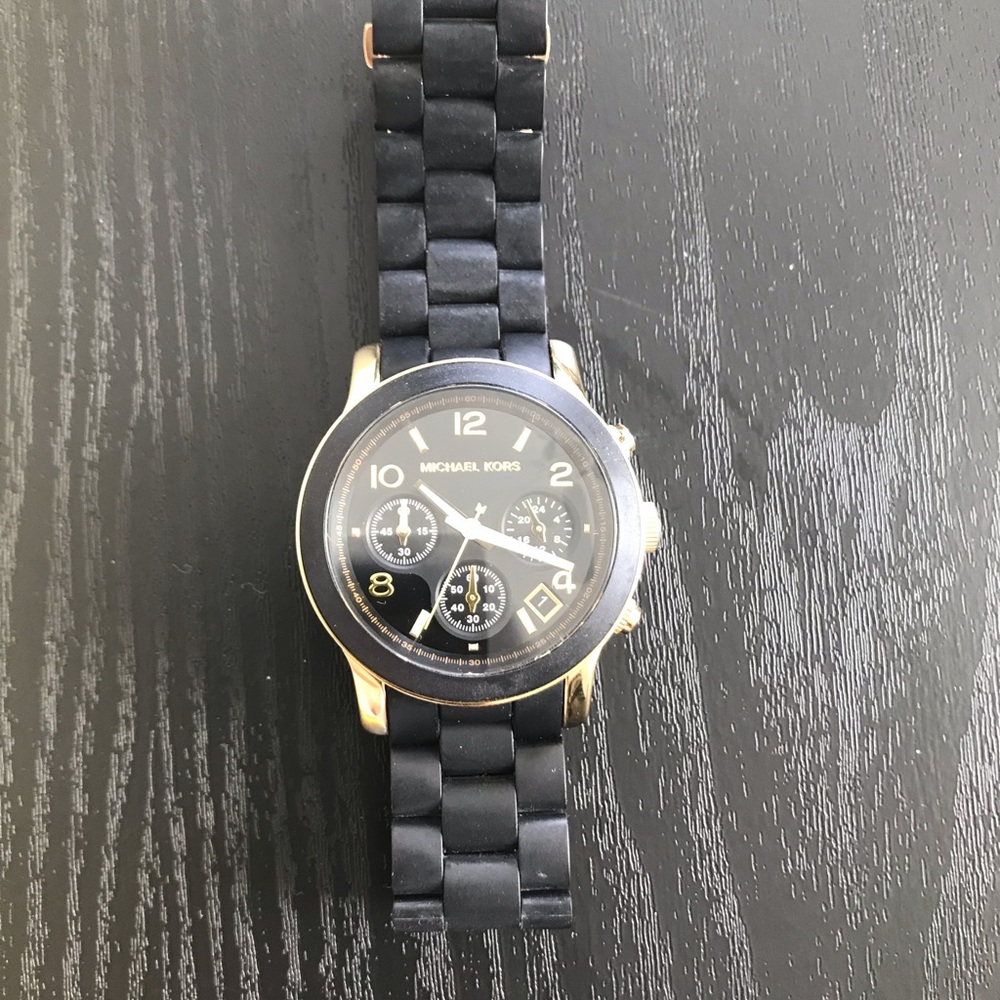 Used Michael Kors MK5191 Black chrono Watch